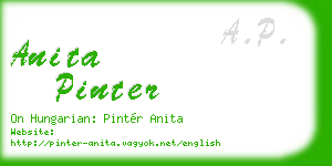 anita pinter business card